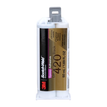 3M Scotch-Weld Epoxy Adhesive DP420, Black, 50 mL Duo-Pak, 12/Case 7100148731